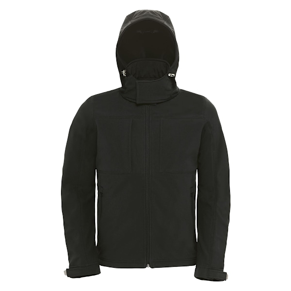 B&C Herr Huvtröja Softshell Andningsbar, Vattentät & Vindtät Ja Black S
