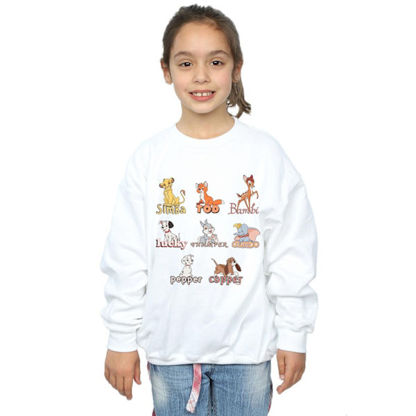 Disney Girls Little Friends Animals Sweatshirt 3-4 år Vit White 3-4 Years