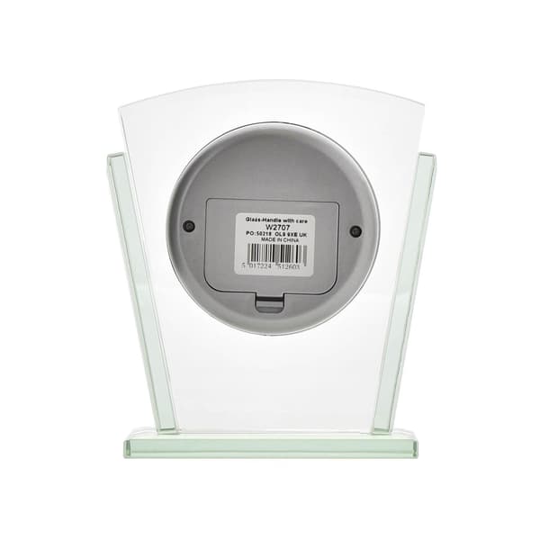 Wm.Widdop 2-lagers Silver Bezel Glas Mantel Klocka One Size Gl Glass One Size