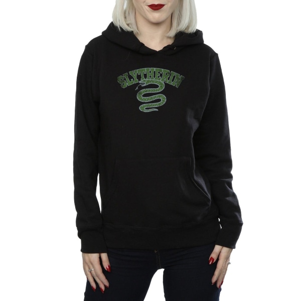 Harry Potter Dam/Kvinnor Slytherin Sport Emblem Hoodie XXL Svart Black XXL