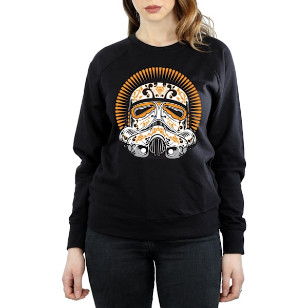 Star Wars Dam/Kvinnor Stormtrooper Dia De Los Muertos Sweatshirt Black L