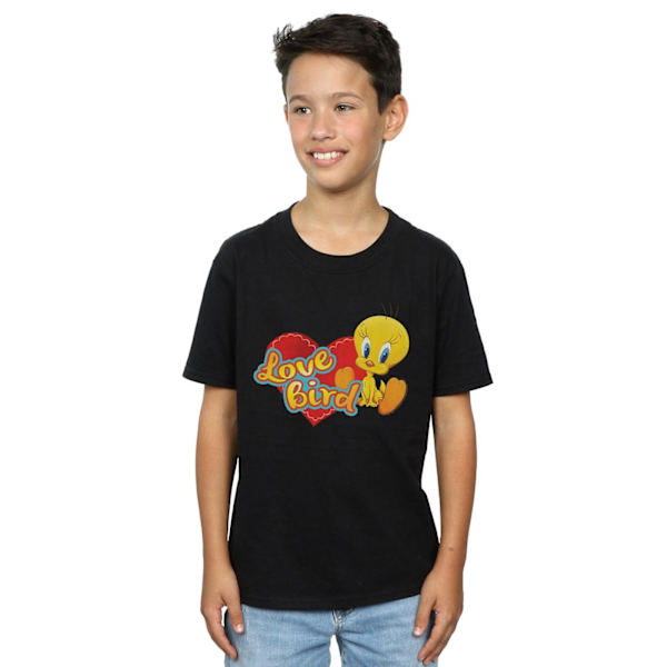 Looney Tunes Boys Tweety Pie Valentine´s Day Love Bird T-shirt Black 5-6 Years