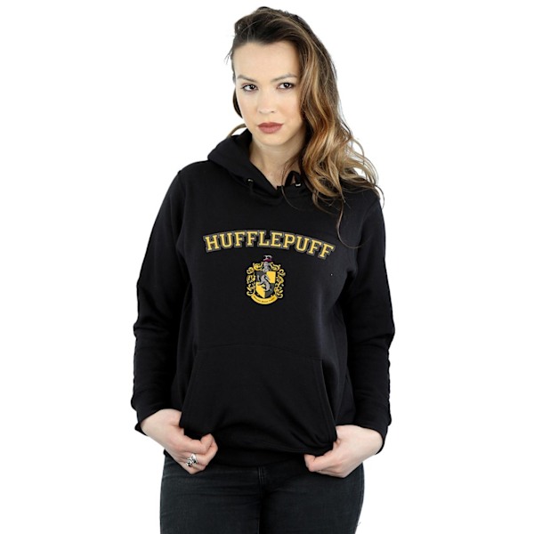 Harry Potter Dam/Kvinnor Hufflepuff Crest Hoodie L Svart Black L