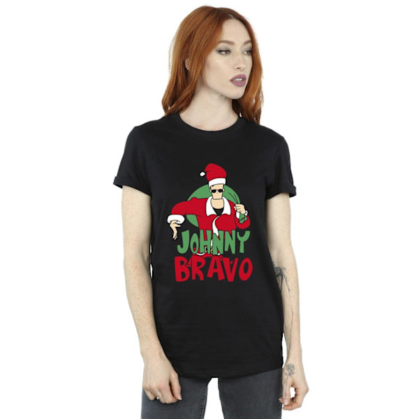 Johnny Bravo Dam/Damer Johnny Christmas Bomull Boyfriend T- Black L