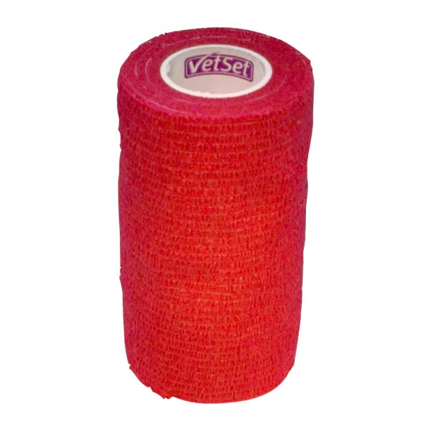 WrapTec Cohesive Bandage 100mm Röd Red 100mm
