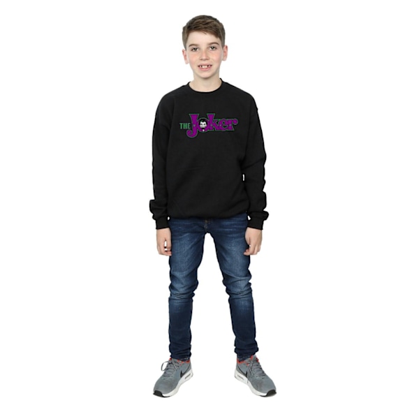 DC Comics Pojkar The Joker Text Logo Sweatshirt 9-11 År Svart Black 9-11 Years