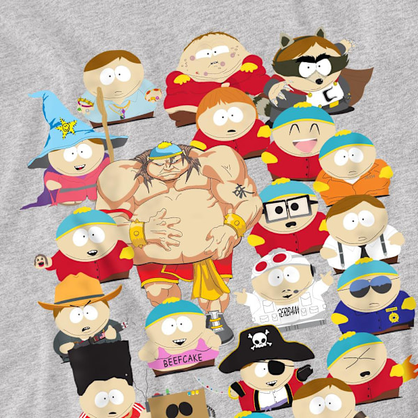 South Park Herr Många Ansikten av Cartman T-Shirt L Sport Heather Sport Heather L
