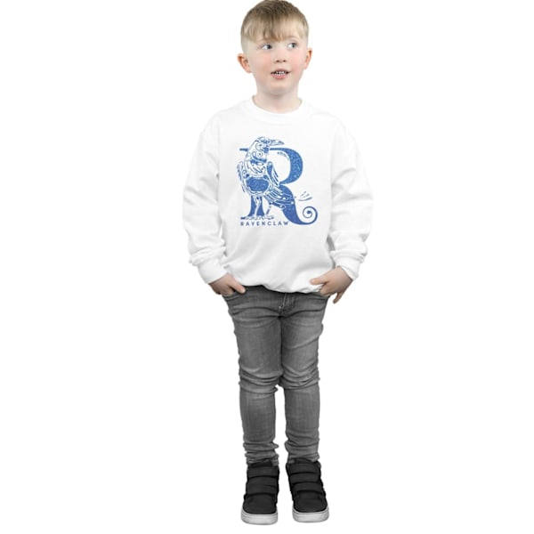 Harry Potter Pojkar Ravenclaw Glitter Sweatshirt 12-13 År Vit White 12-13 Years