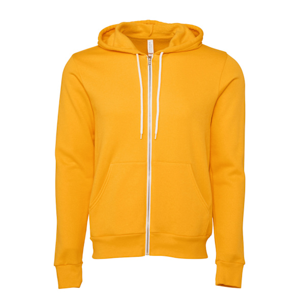 Canvas Unisex Dragkedja Polycotton Fleece Tröja med Huva / Luva Gold L