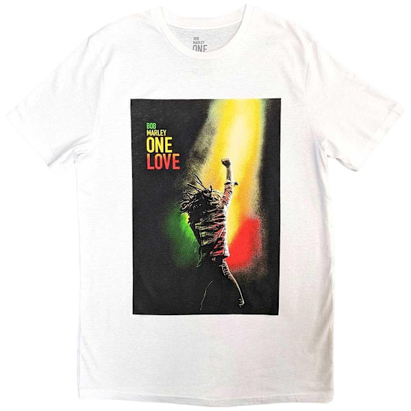 Bob Marley Unisex Vuxen One Love Film Affisch T-Shirt L Vit White L