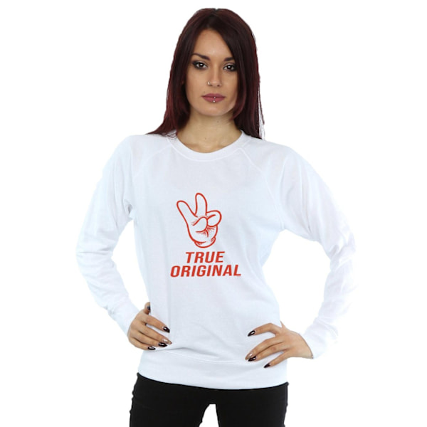 Disney Womens/Ladies Mickey Mouse True Original Sweatshirt S Wh White S