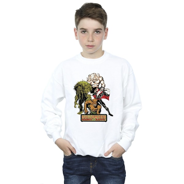 Marvel Boys Halloween Monsters Sweatshirt 12-13 år Vit White 12-13 Years