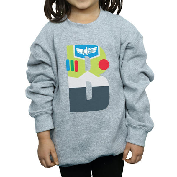 Disney Girls Alphabet B Is For Buzz Lightyear Sweatshirt 9-11 Y Sports Grey 9-11 Years
