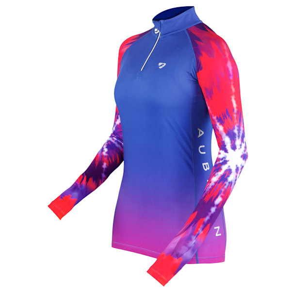 Aubrion Dam/Dam Hyde Park XC Tie Dye Cross Country Skjorta Pink/Blue XXS