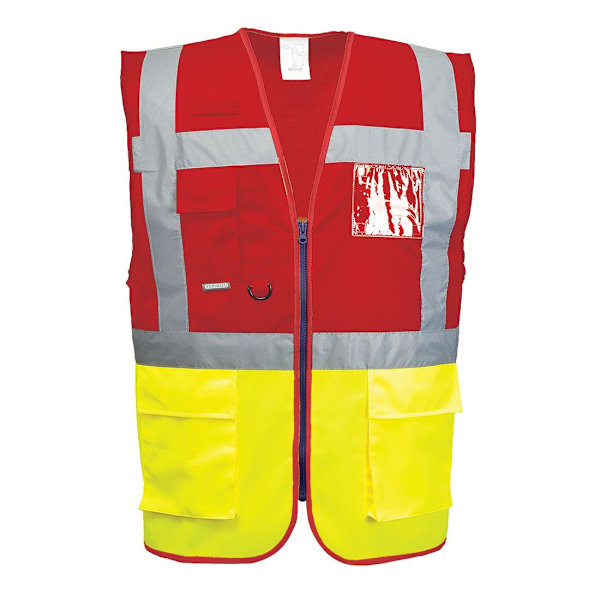 Portwest Paris Kontrast Hög Synlighet Väst XL Gul/Röd för Män Yellow/Red XL