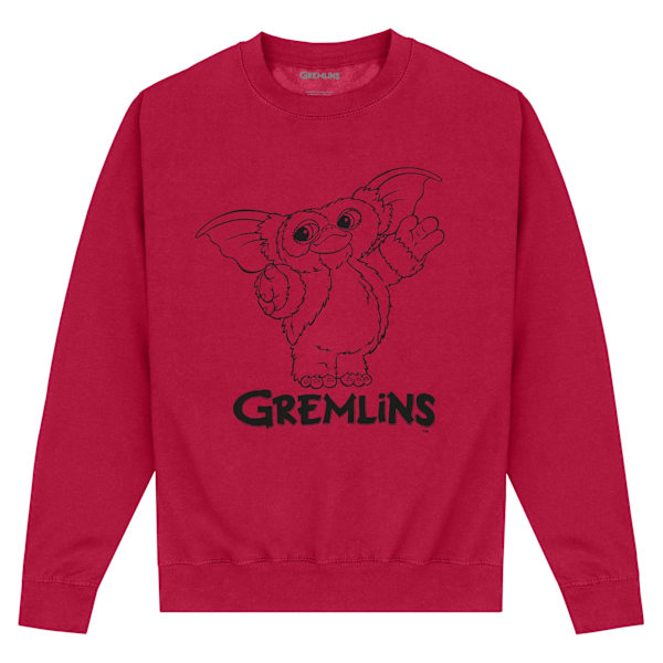 Gremlins Unisex Vuxen Gizmo Sweatshirt L Röd Red L