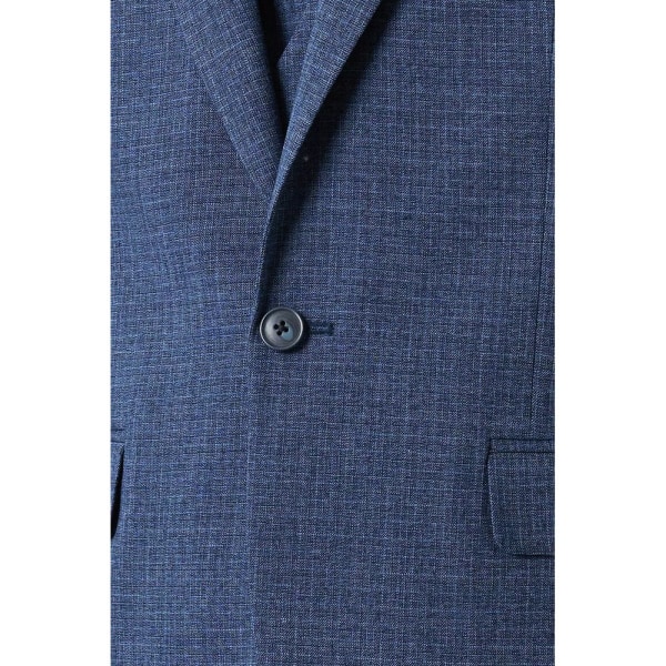 Burton Man Textured Slim Suit Jacket 38R Blå Blue 38R