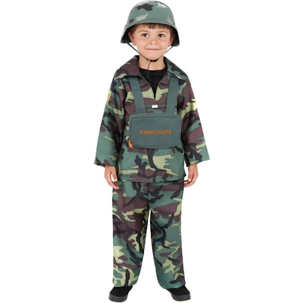 Smiffys Pojkar Armédräkt 7-9 År Kamouflage Grön Camouflage Green 7-9 Years