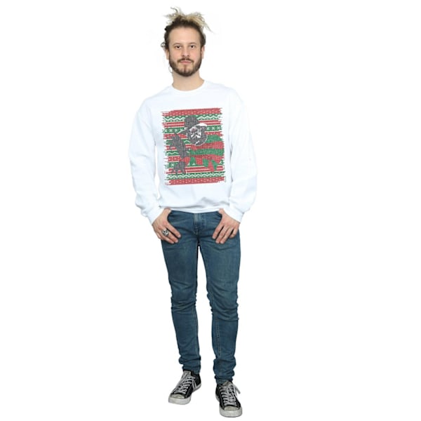 A Nightmare On Elm Street Herr Jul Fair Isle Sweatshirt 3 White 3XL