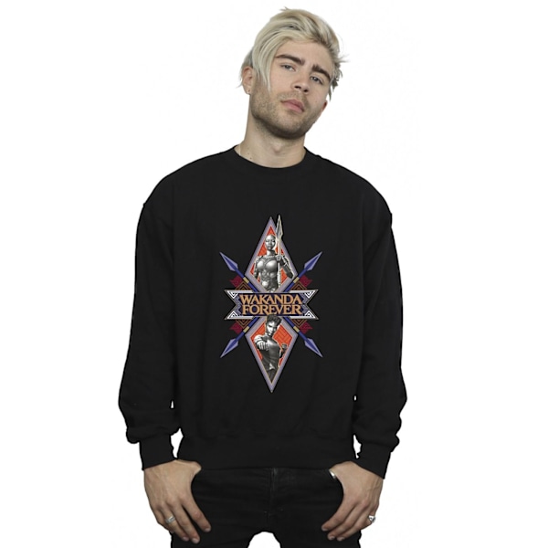 Marvel Mens Wakanda Forever Tribal Spear Chest Sweatshirt M Bla Black M