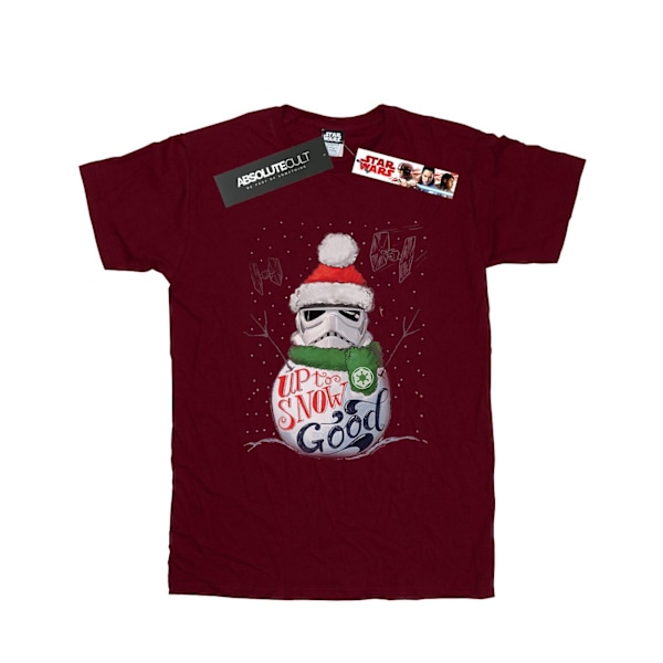 Star Wars Dam/Damer Stormtrooper Up To Snow Good Bomull Boyfriend T-shirt Burgundy S