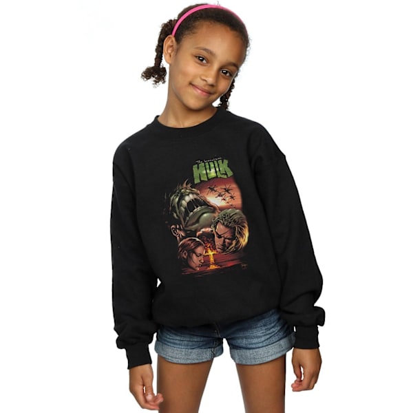 Marvel Girls Incredible Hulk Dead Like Me Sweatshirt 12-13 år Black 12-13 Years