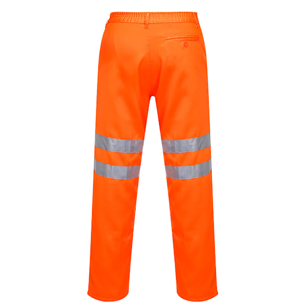 Portwest Herr Polycotton Hi-Vis Säkerhetsarbetsbyxor XS R Orange Orange XS R