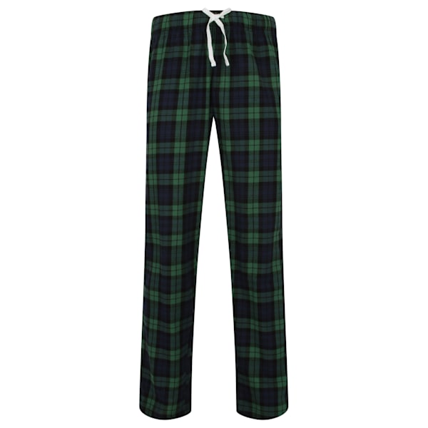 Skinnifit Herr Tartan Lounge Byxor XS Marinblå/Grön Check Navy/Green Check XS