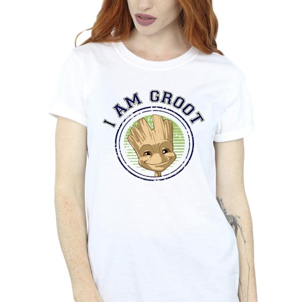 Guardians Of The Galaxy Dam/Damer Groot Varsity Bomull Pojkvän T-shirt White L