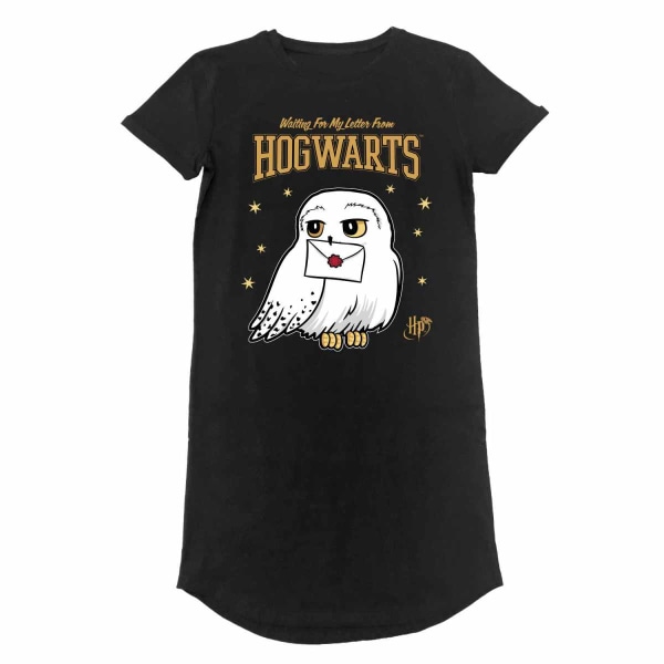 Harry Potter Dam/Dam Hedwig T-Shirt Klänning S Svart Black S