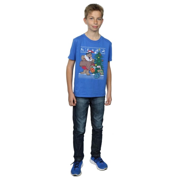 The Flintstones Boys Jul Fair Isle T-Shirt 7-8 År Royal Royal Blue 7-8 Years