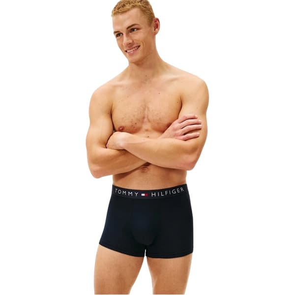 Tommy Hilfiger Herr Enfärgade Boxershorts (2-pack) M Vit/Marinblå White/Navy M