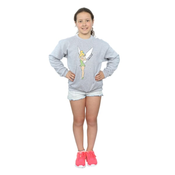 Peter Pan Flickor Klassisk Tinkerbell Sweatshirt 7-8 År Sport Sports Grey 7-8 Years