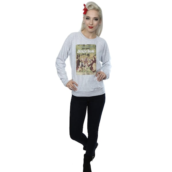 Djungelboken Dam/Dam Retro Poster Sweatshirt M Heather Gre Heather Grey M
