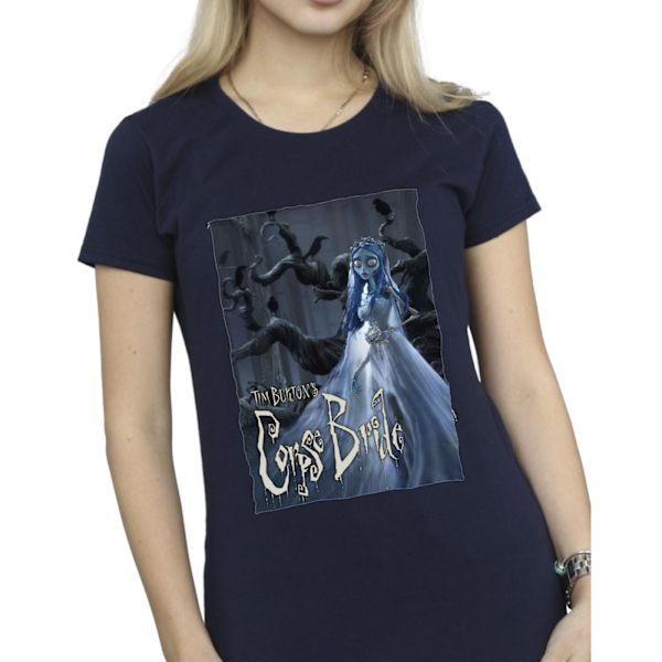Brudgummens Lik - Bröllopsklänning Poster Bomulls T-shirt S för Kvinnor/Damer Navy Blue S