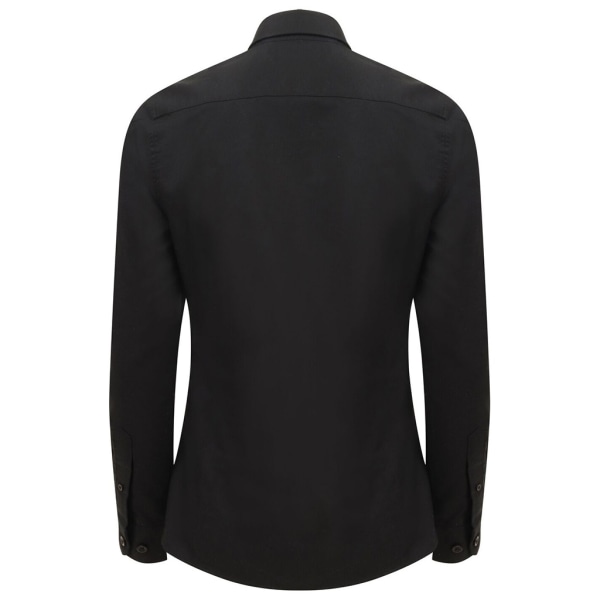 Henbury modern långärmad Oxfordskjorta för dam/dam 3XL svart Black 3XL