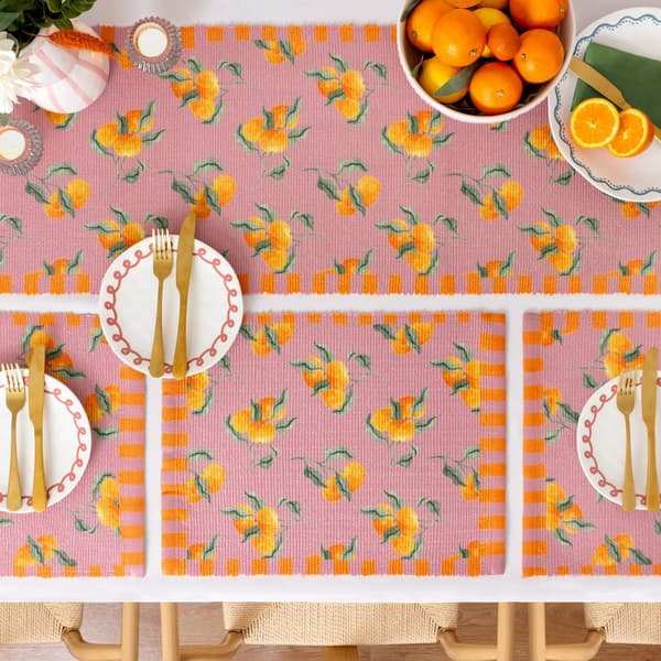 Furn Oranges Placemat (4-pack) One Size Rosa Pink One Size