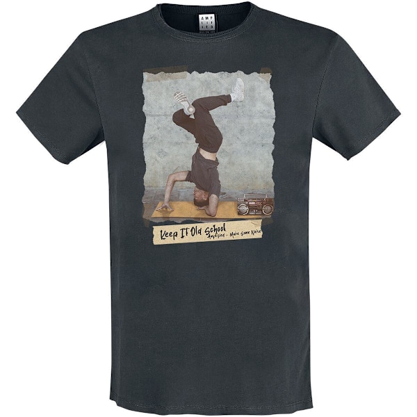 Amplified Unisex Vuxen Keep It Old School T-Shirt S Charcoal Charcoal S