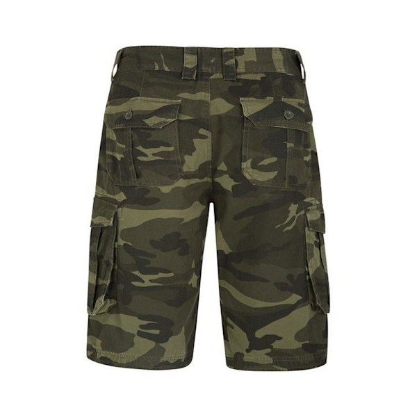 Mountain Warehouse Camo Cargo Shorts för Herr 28R Khaki Grön/Svart Khaki Green/Black 28R