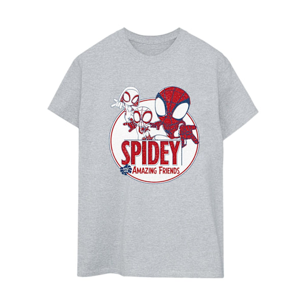 Marvel Dam/Kvinnor Spidey Och Hans Fantastiska Vänner Cirkel Bomull Sports Grey 3XL