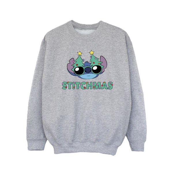 Disney Girls Lilo & Stitch Stitchmas Glasögon Sweatshirt 7-8 Ja Sports Grey 7-8 Years
