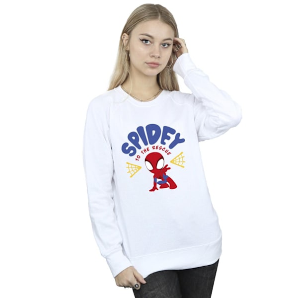 Marvel Dam/Kvinnor Spidey Och Hans Fantastiska Vänner Räddningssweatshirt White 4XL