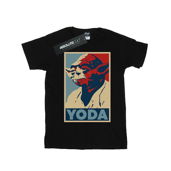 Star Wars Girls Yoda Poster Bomull T-shirt 5-6 år Svart Black 5-6 Years