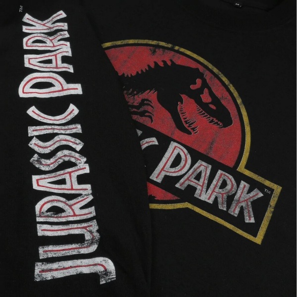 Jurassic Park Herr Logotyp Långärmad T-shirt S Svart Black S
