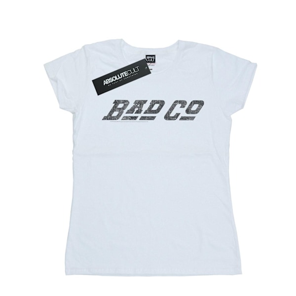 Bad Company Dam/Damer Rak Logotyp Bomull T-shirt S Vit White S