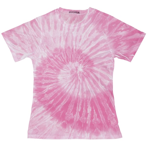 Colortone Dam/Damer Kortärmad Spider Tie Dye T-Shirt XL Spider Pink XL