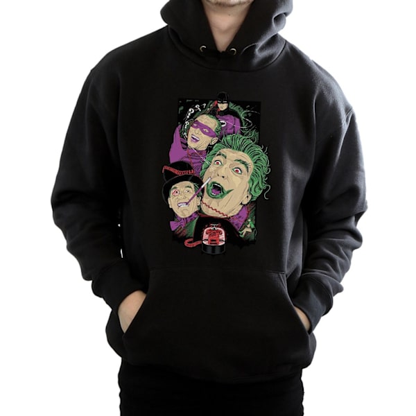 DC Comics Herr Batman TV-serie Rogues Gallery Hoodie L Svart Black L