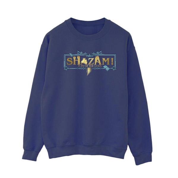 DC Comics Dam/Dam Shazam Fury Of The Gods Golden Logo Swe Navy Blue M