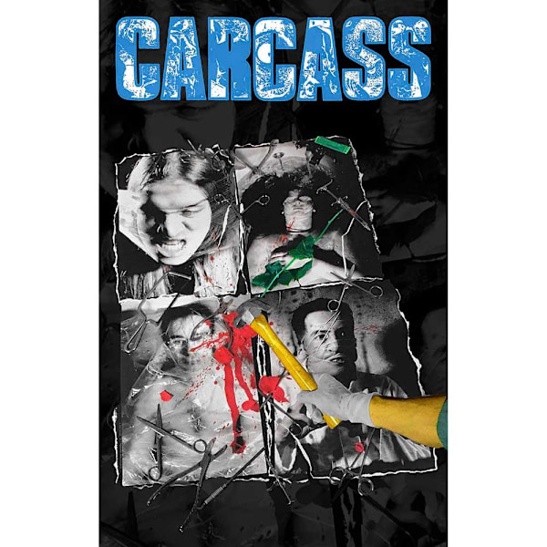 Carcass Necroticism Textil Affisch One Size Svart/Grå/Blå Black/Grey/Blue One Size