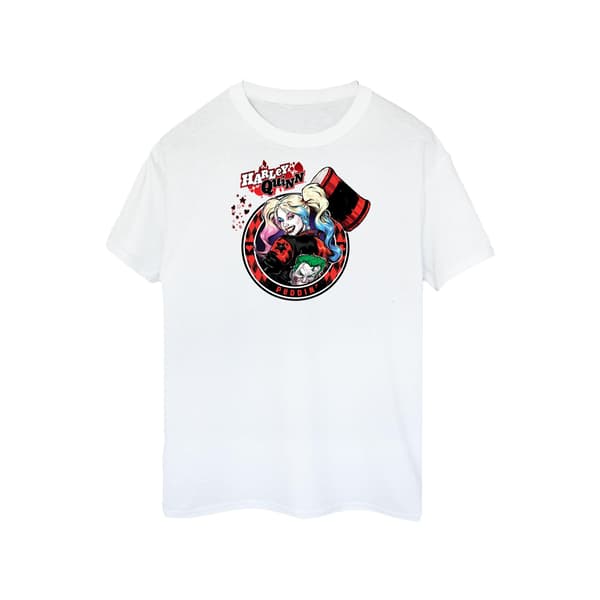 DC Comics Dam/Kvinnor Harley Quinn Joker Patch Bomull Pojkvän White S